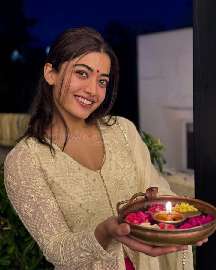 Beautiful Actress Rashmika Mandanna Diwali Pictures 04