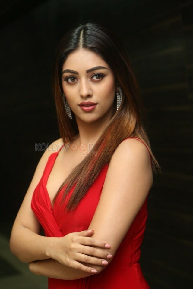 Beautiful And Sexy Anu Emmanuel Red Dress Photos