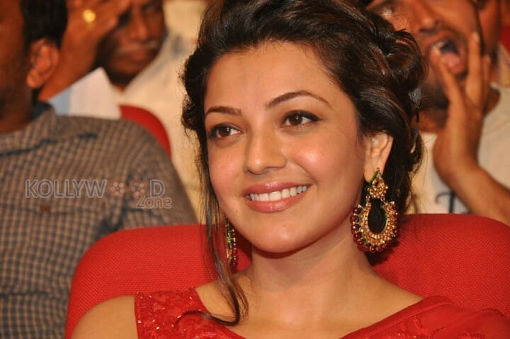 Beautiful Kajal Agarwal Red Saree Photos