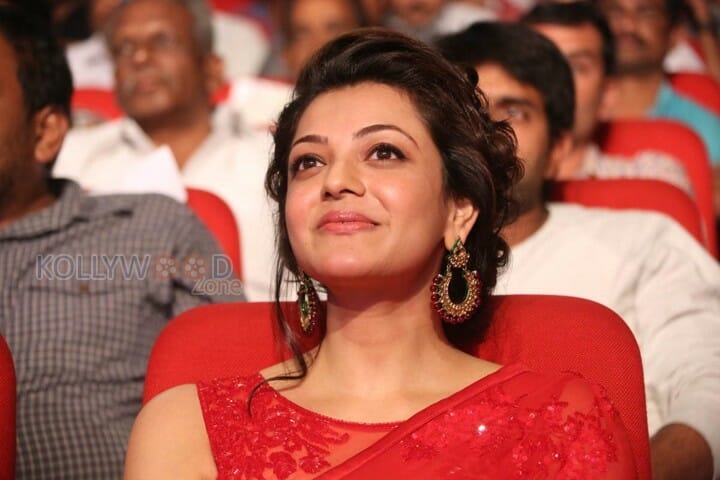 Beautiful Kajal Agarwal Red Saree Photos