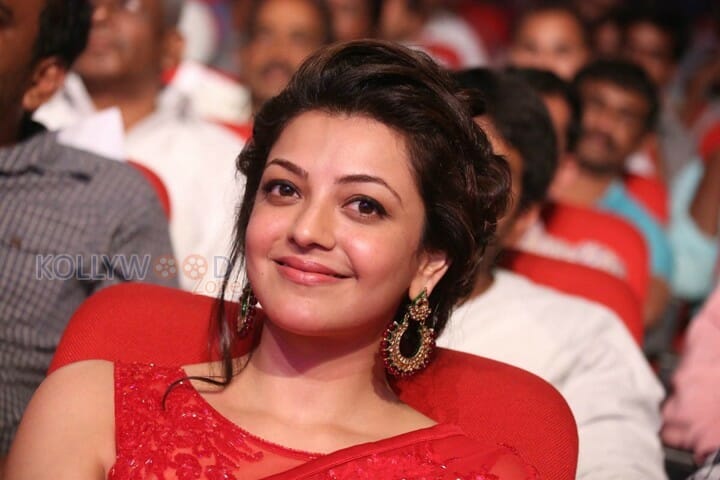 Beautiful Kajal Agarwal Red Saree Photos