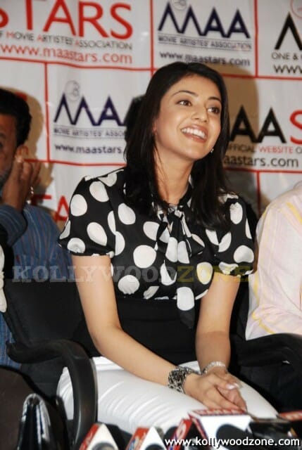 Beautiful Kajal In Magadheera Sword And Shield Auction Event Photos