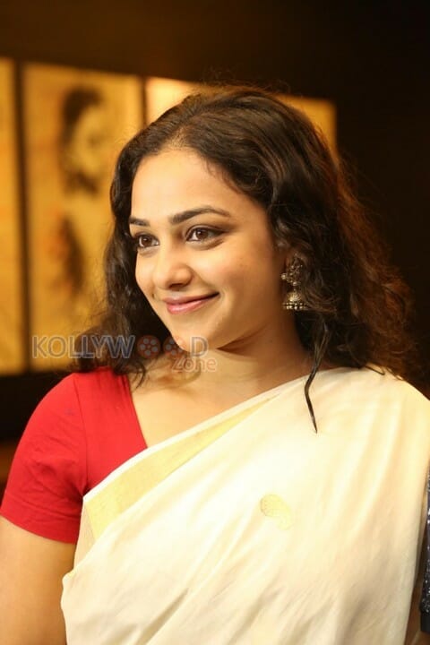 Beautiful Nithya Menen In Saree Stills