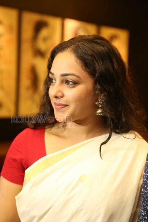 Beautiful Nithya Menen In Saree Stills