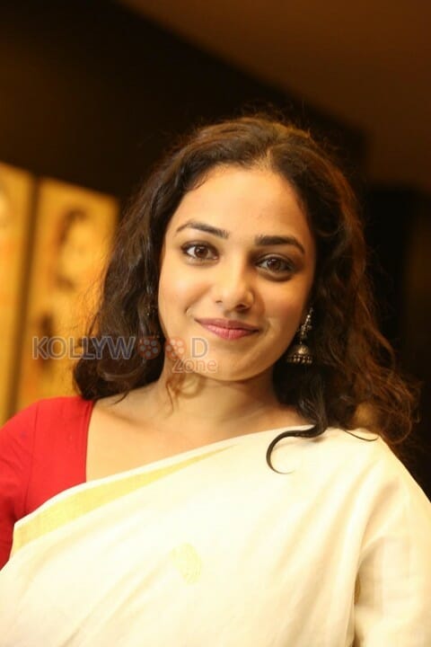 Beautiful Nithya Menen In Saree Stills