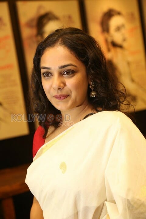 Beautiful Nithya Menen In Saree Stills