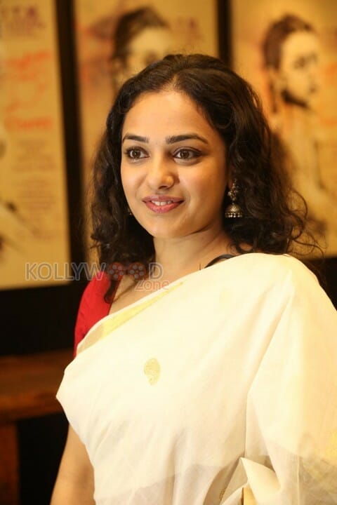 Beautiful Nithya Menen In Saree Stills