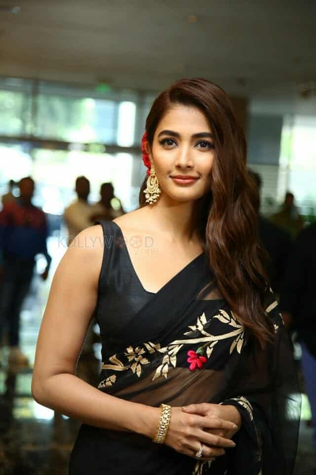 Beautiful Pooja Hegde at Acharya Movie Press Meet Photos 07