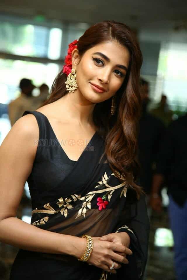 Beautiful Pooja Hegde at Acharya Movie Press Meet Photos 08