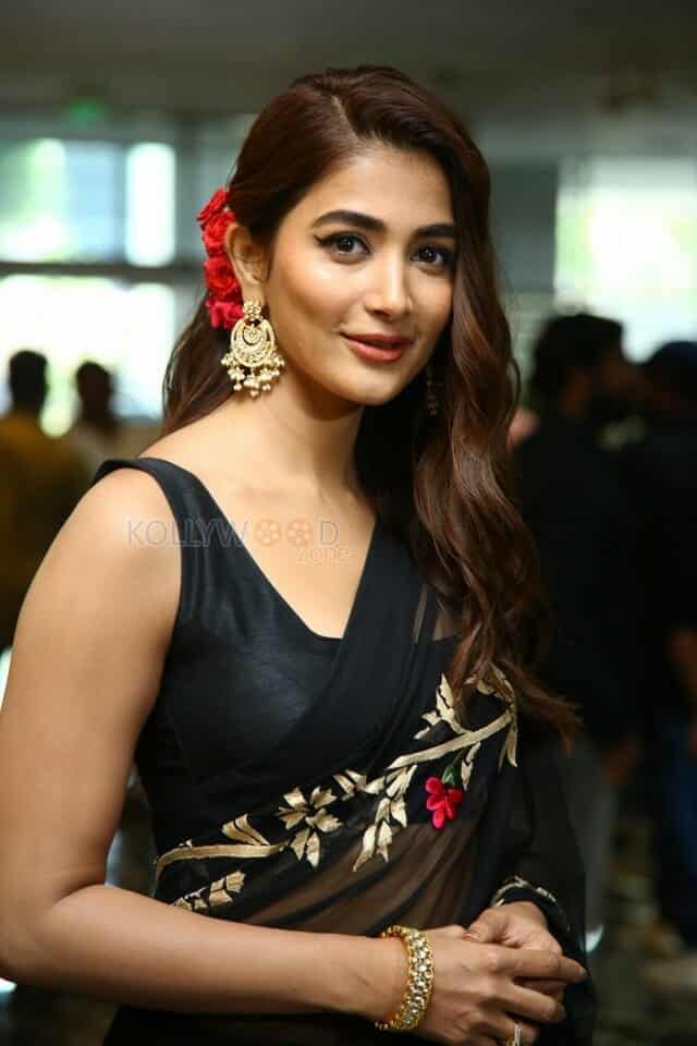 Beautiful Pooja Hegde at Acharya Movie Press Meet Photos 11