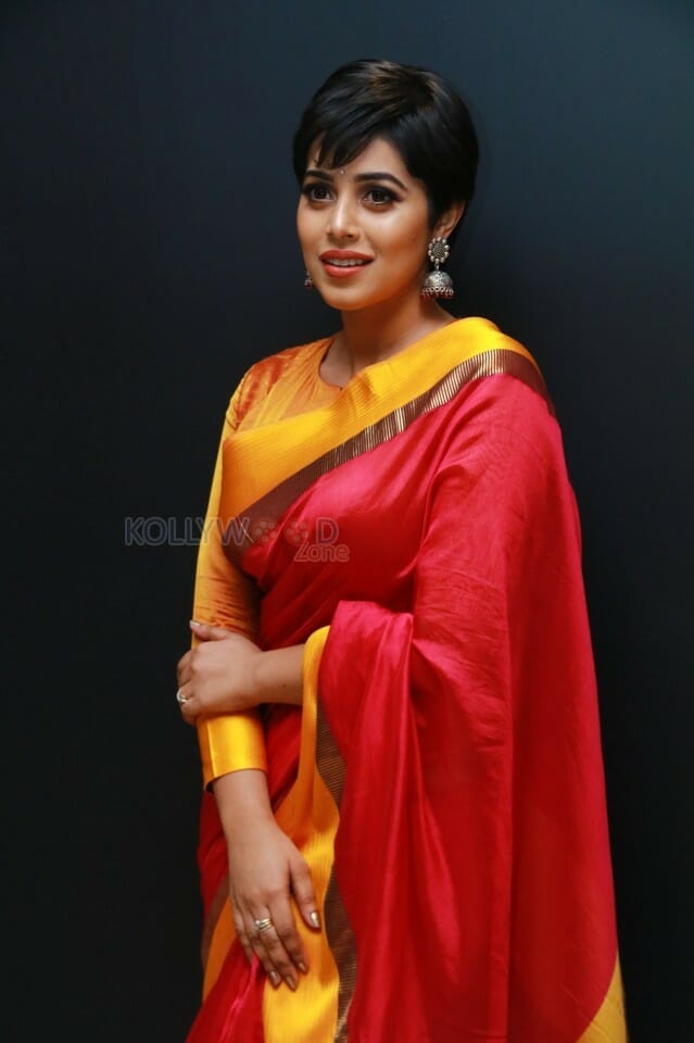 Beautiful Poorna Saree Photos