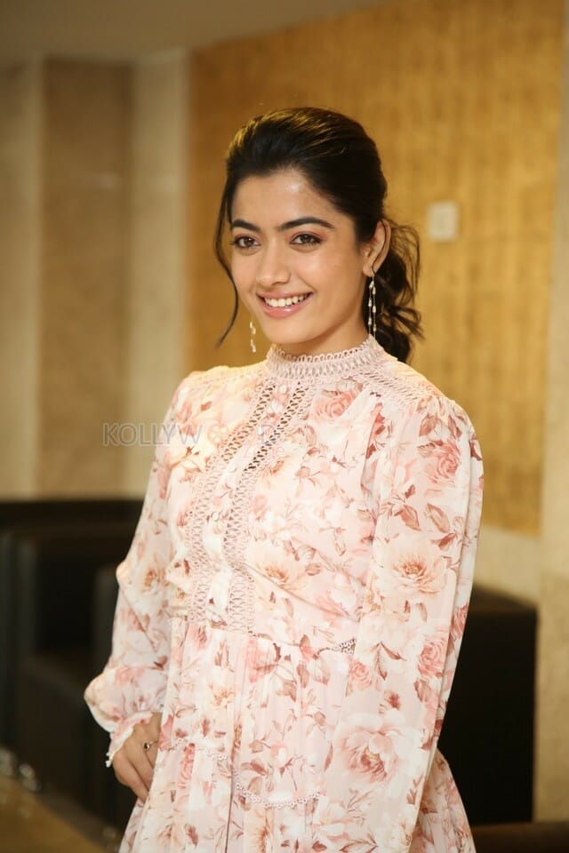 Beautiful Rashmika Mandanna Floral Dress Pictures