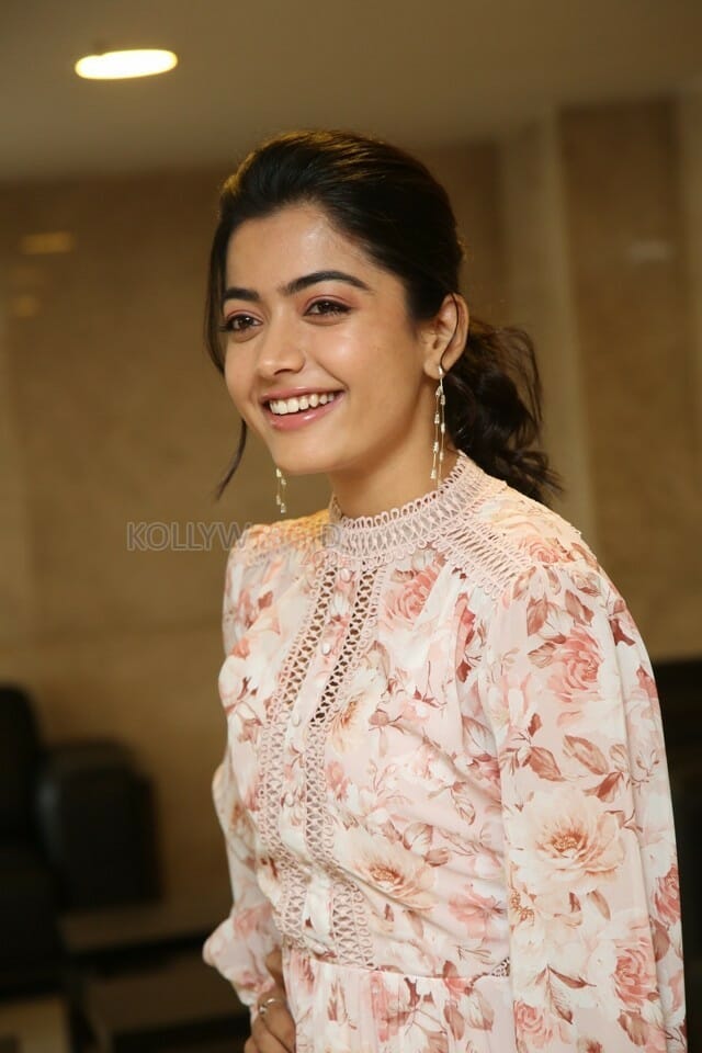 Beautiful Rashmika Mandanna Floral Dress Pictures