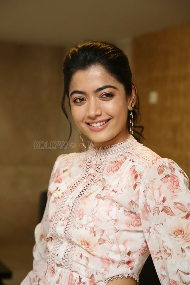 Beautiful Rashmika Mandanna Floral Dress Pictures