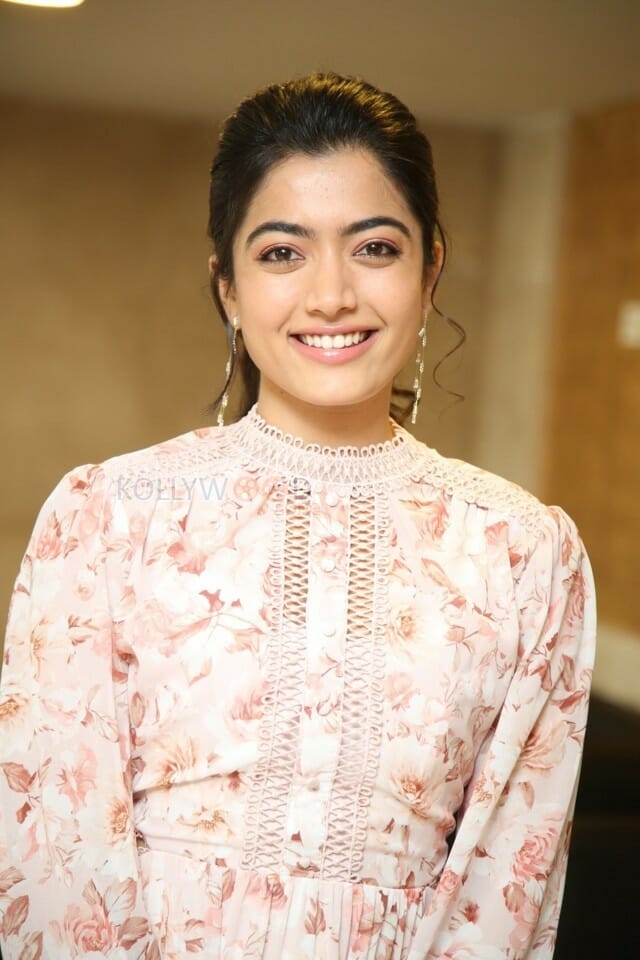 Beautiful Rashmika Mandanna Floral Dress Pictures