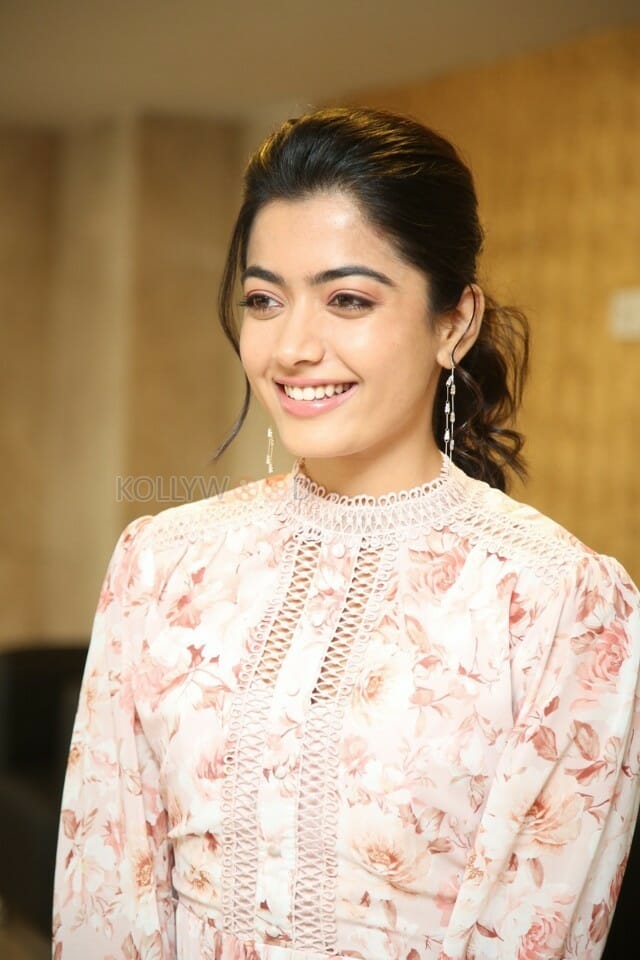 Beautiful Rashmika Mandanna Floral Dress Pictures