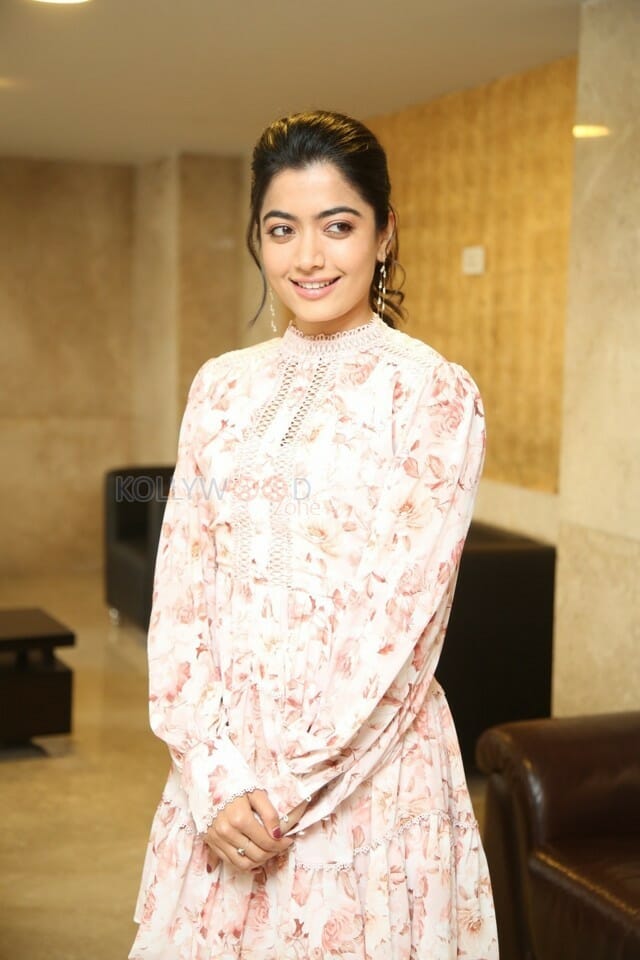 Beautiful Rashmika Mandanna Floral Dress Pictures