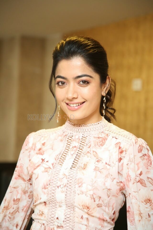 Beautiful Rashmika Mandanna Floral Dress Pictures