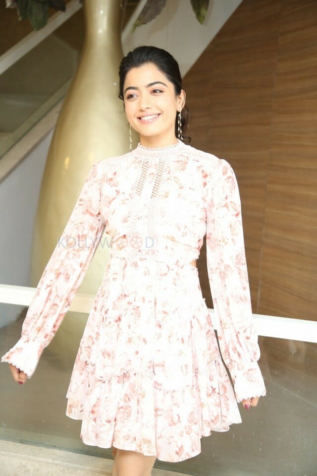 Beautiful Rashmika Mandanna Floral Dress Pictures