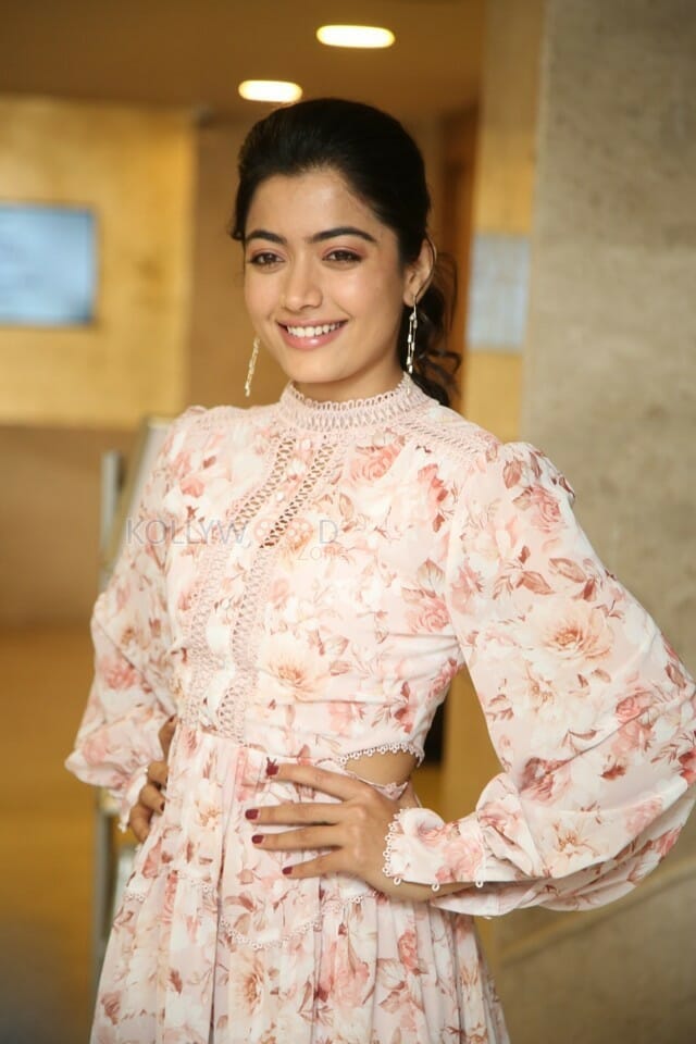 Beautiful Rashmika Mandanna Floral Dress Pictures