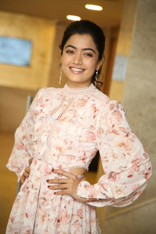 Beautiful Rashmika Mandanna Floral Dress Pictures