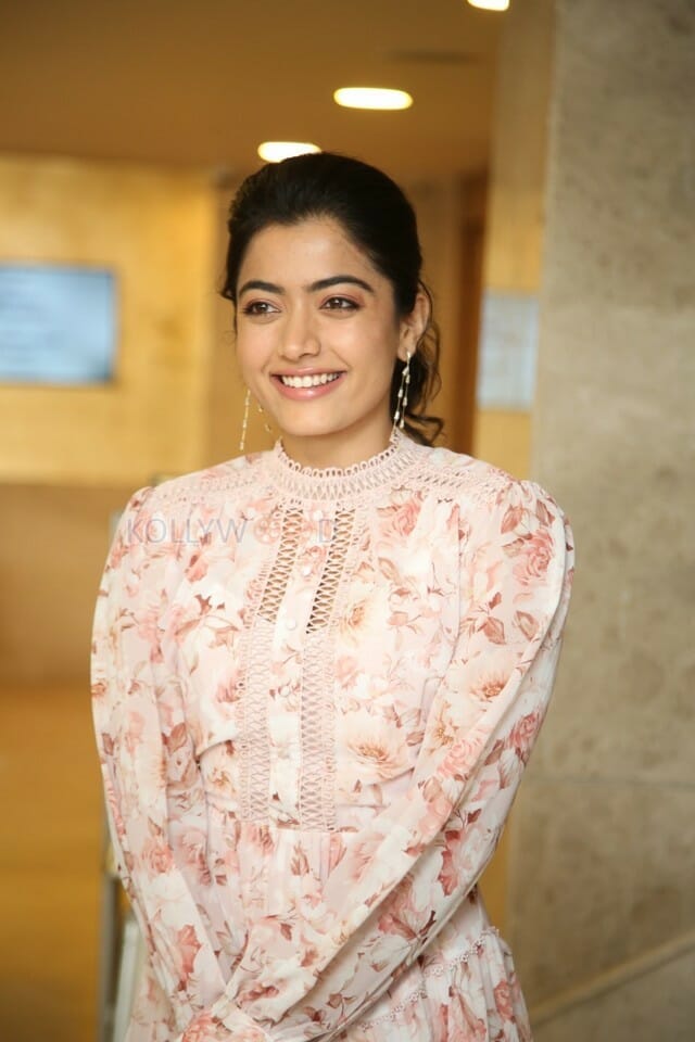 Beautiful Rashmika Mandanna Floral Dress Pictures