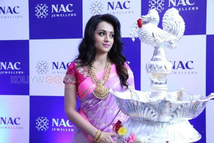 Beautiful Trisha At Nac Jewellers Launch In Kanchipuram Photos