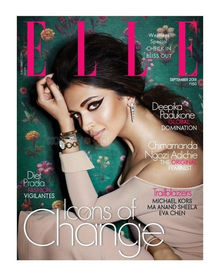 Deepika Padukone On Elle Cover Page Photos