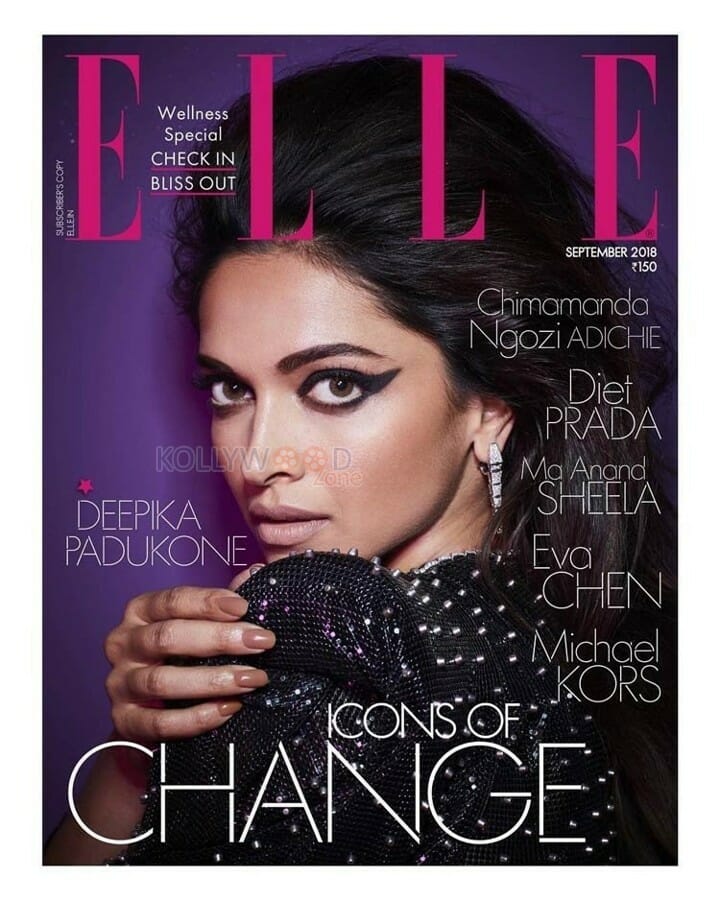 Deepika Padukone On Elle Cover Page Photos