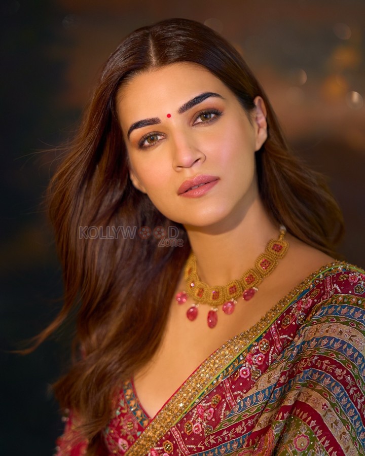 Ethnic Fashion Beauty Kriti Sanon in a Pink Embellished Saree Pictures 03