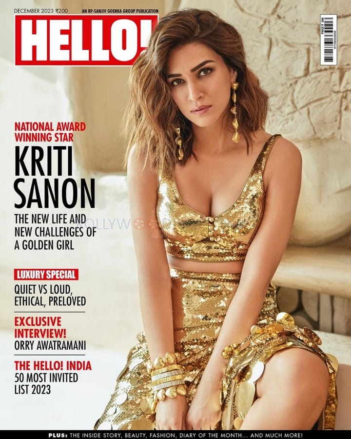 Golden Beauty Kriti Sanon in Hello Magazine Pictures 01