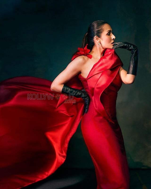 Gorgeous Diva Malaika Arora in a Red Floor Length Gown Pictures 04