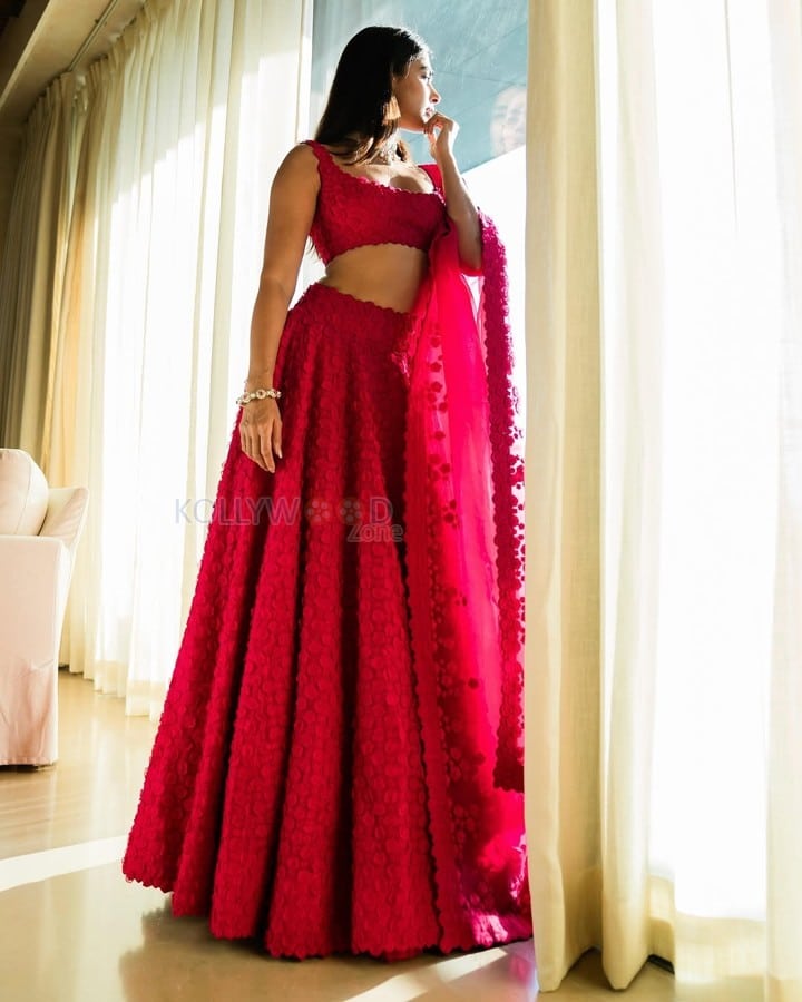 Gorgeous Pooja Hegde in a Pink Lehenga Pictures 02