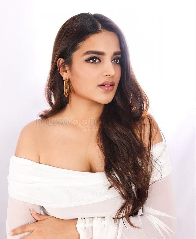 Heroine Nidhi Agerwal in an Off Shoulder Bodycon Dress for Tulip Magazine Photoshoot Pictures 01