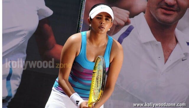 Hot Cleavage Pictures Of Priyamani Playing Tennis