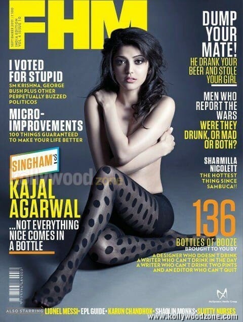 Kajal Agarwal Topless Fhm India