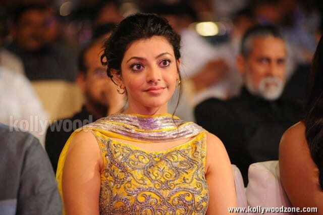 Kajal Sexy Yellow Dress Photos