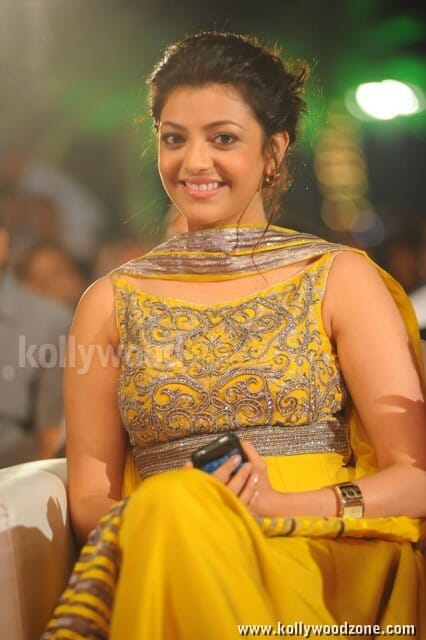 Kajal Sexy Yellow Dress Photos