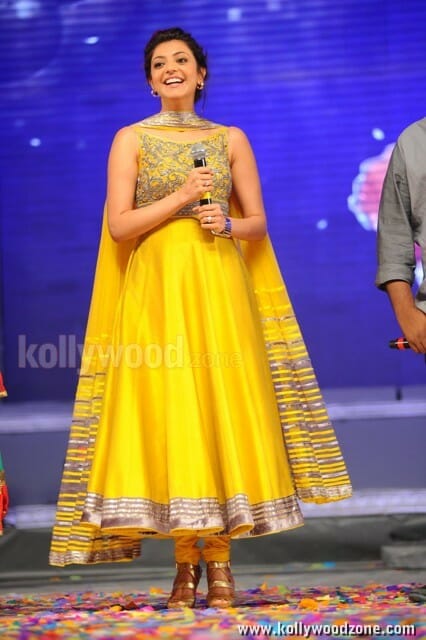 Kajal Sexy Yellow Dress Photos