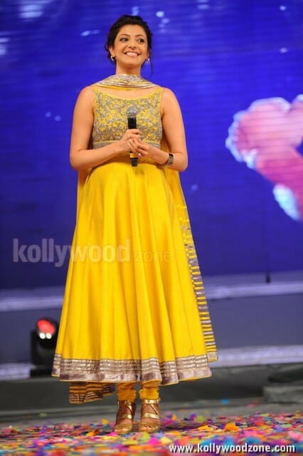 Kajal Sexy Yellow Dress Photos