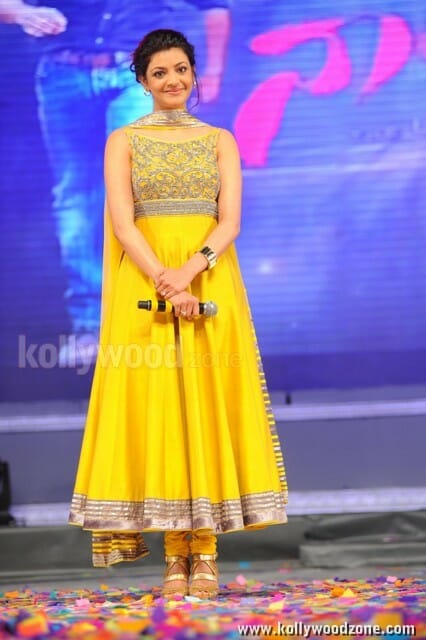 Kajal Sexy Yellow Dress Photos