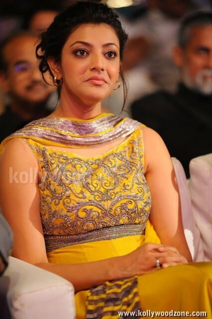 Kajal Sexy Yellow Dress Photos