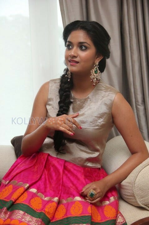 Keerthi Suresh At Rajini Murugan Press Meet Pictures