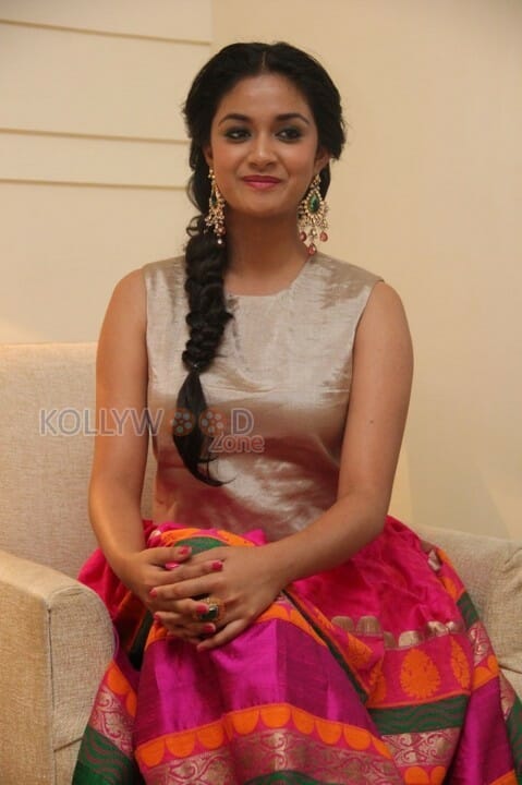 Keerthi Suresh At Rajini Murugan Press Meet Pictures