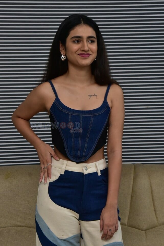 Malayalam Heroine Priya Prakash Varrier at BRO Interview Photos 37