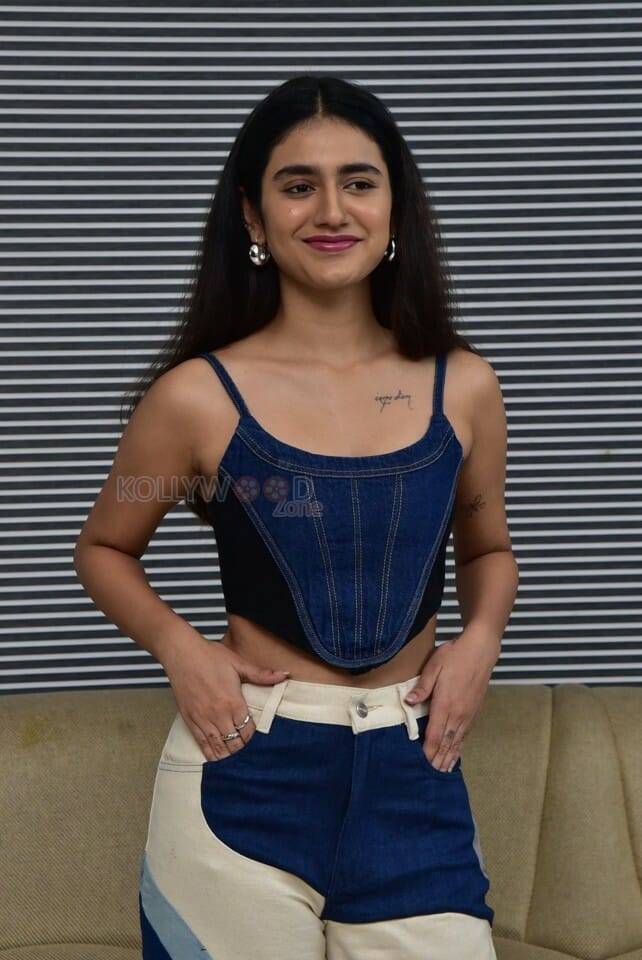 Malayalam Heroine Priya Prakash Varrier at BRO Interview Photos 38