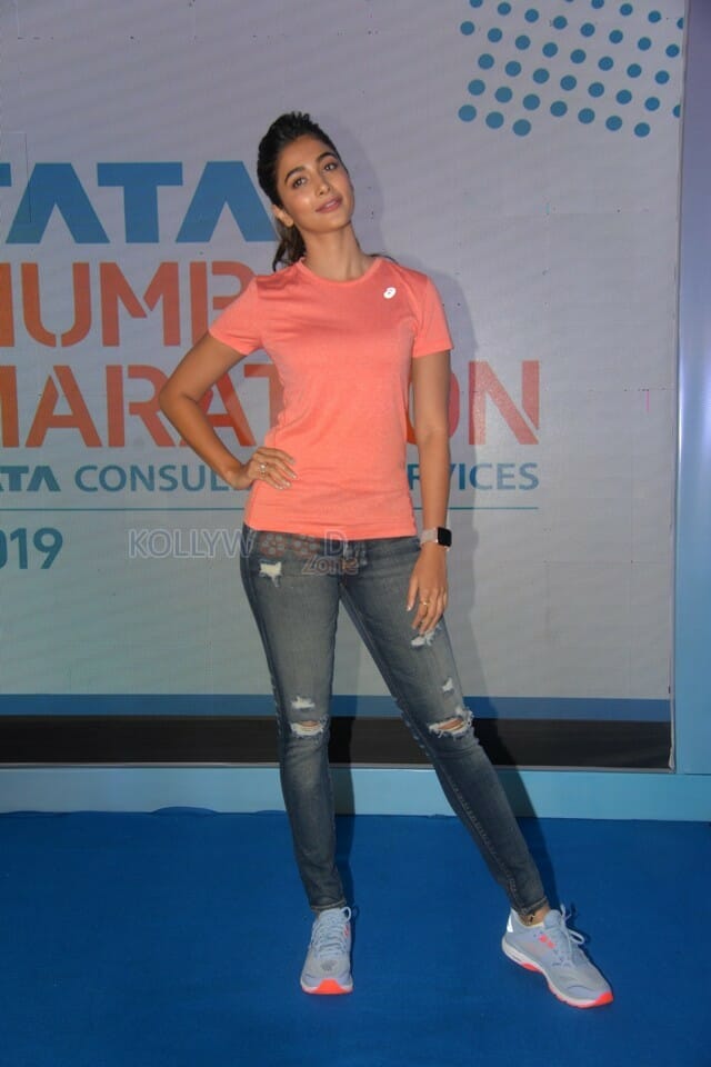 Puja Hegde At Mumbai Marathon Press Conference Photos