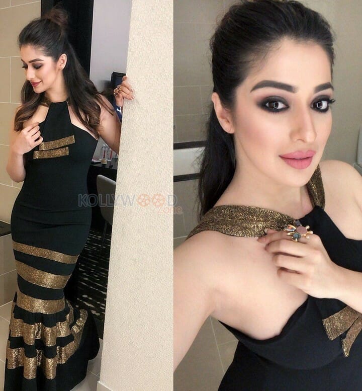 Raai Laxmi Black Dress Photos