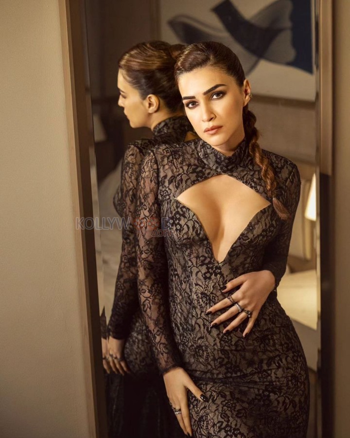 Radiant Kriti Sanon in a Black Cutout Gown Photos 01