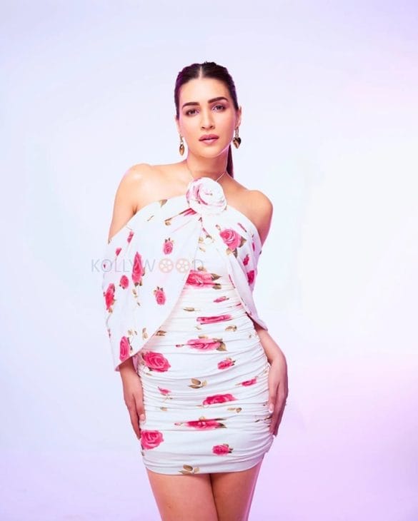 Sexy Kriti Sanon In A Floral White Mini Dress Photos 03 290892